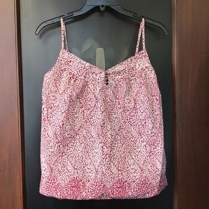 Gorgeous red and white blouse cami by JCrew small